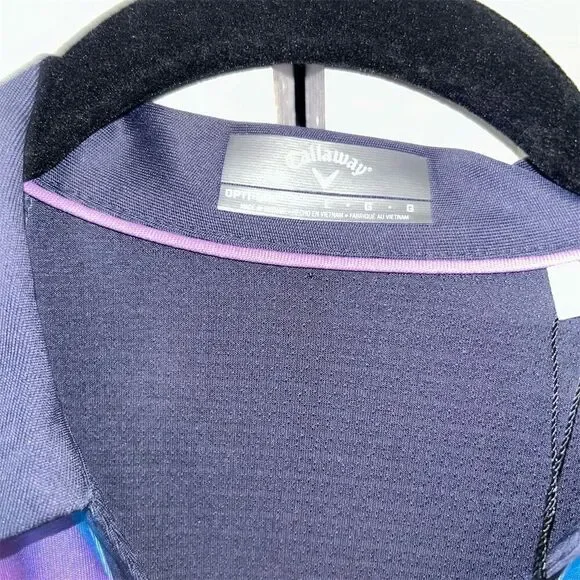 Callaway Women's Sleeveless V-Neck Golf Polo Shirt Blue Size L - Picture 3 of 5